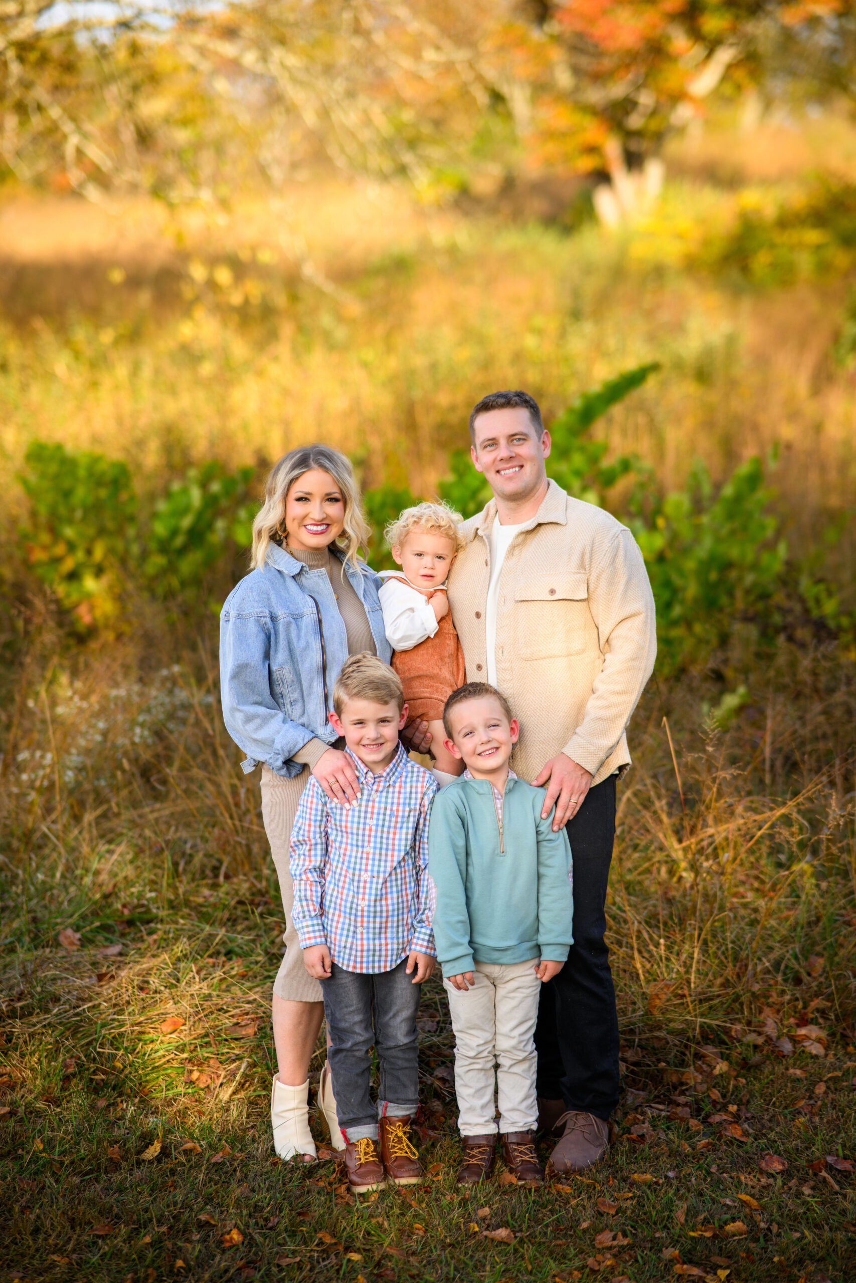 Golden hour during a family portrait session in The Great Smoky Mountains with family photographer Tonya Damron Photography